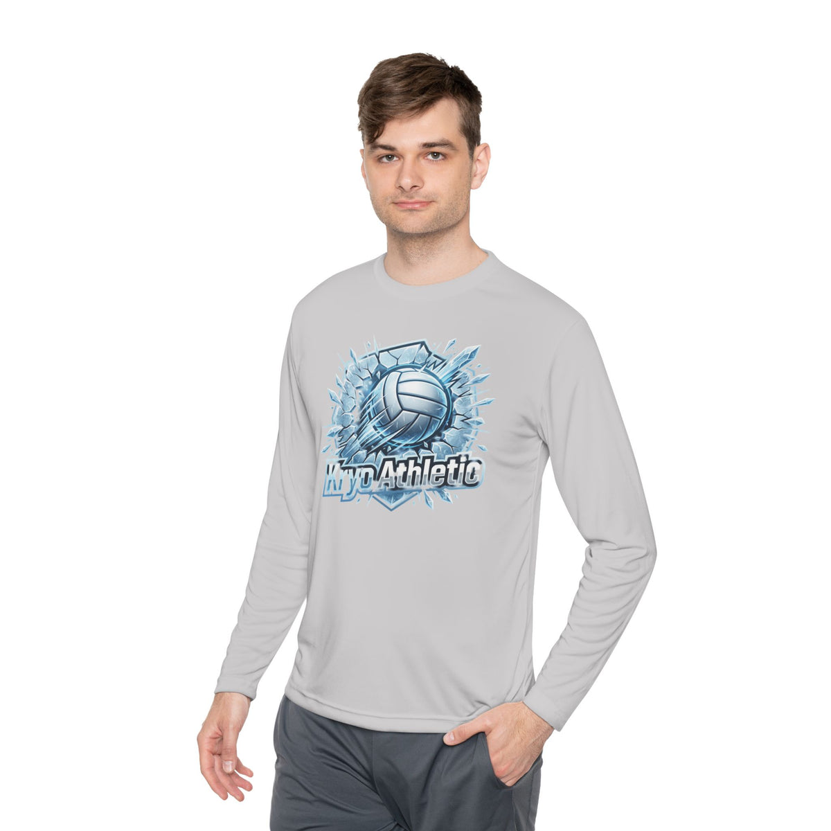 Volleyball Athlete Long Sleeve Tee — ‘Kyn Athletic’ Ice Burst Design