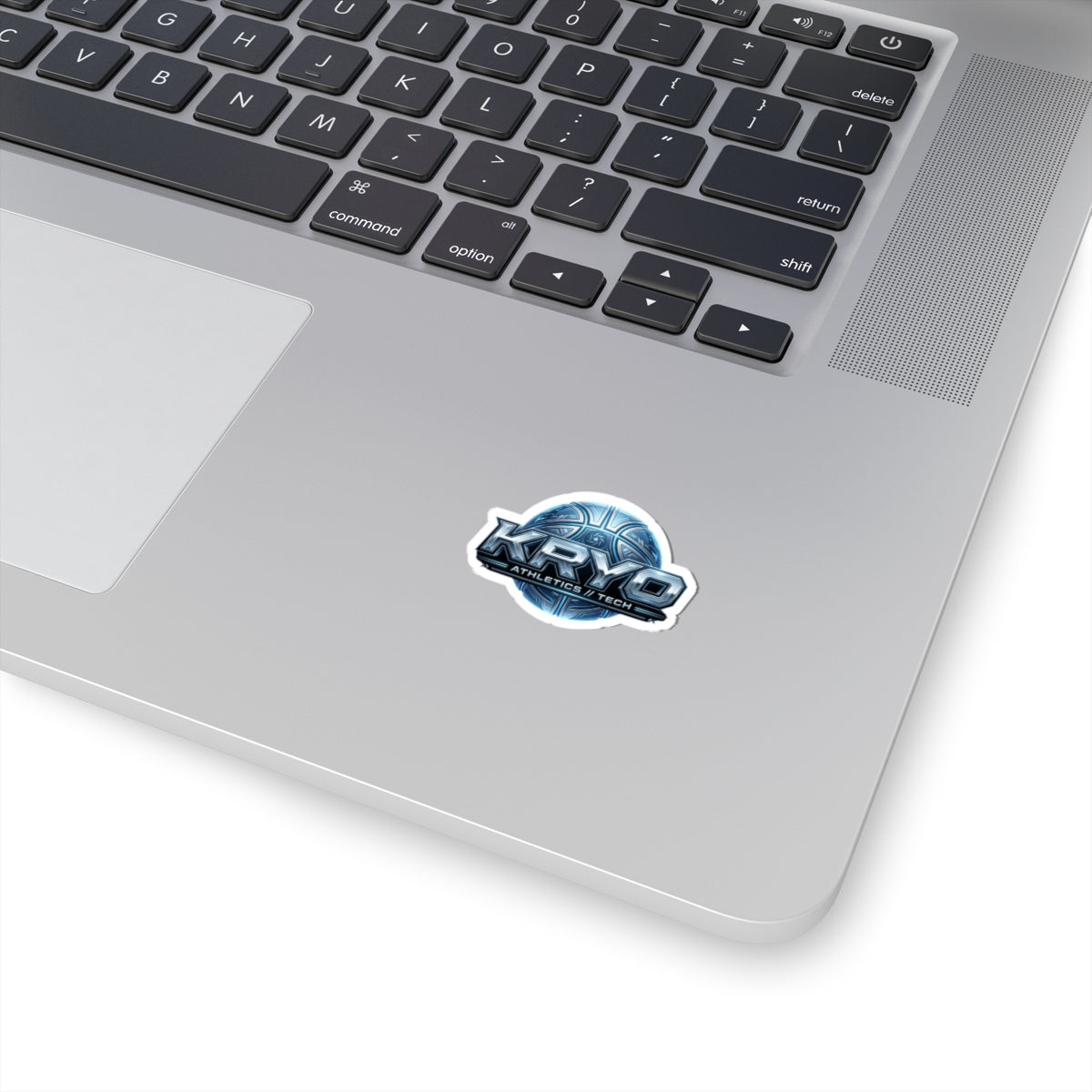 Kryo Athletics // Tech Logo Sticker — Metallic Blue Gaming & Sports Decal (Kiss-Cut)