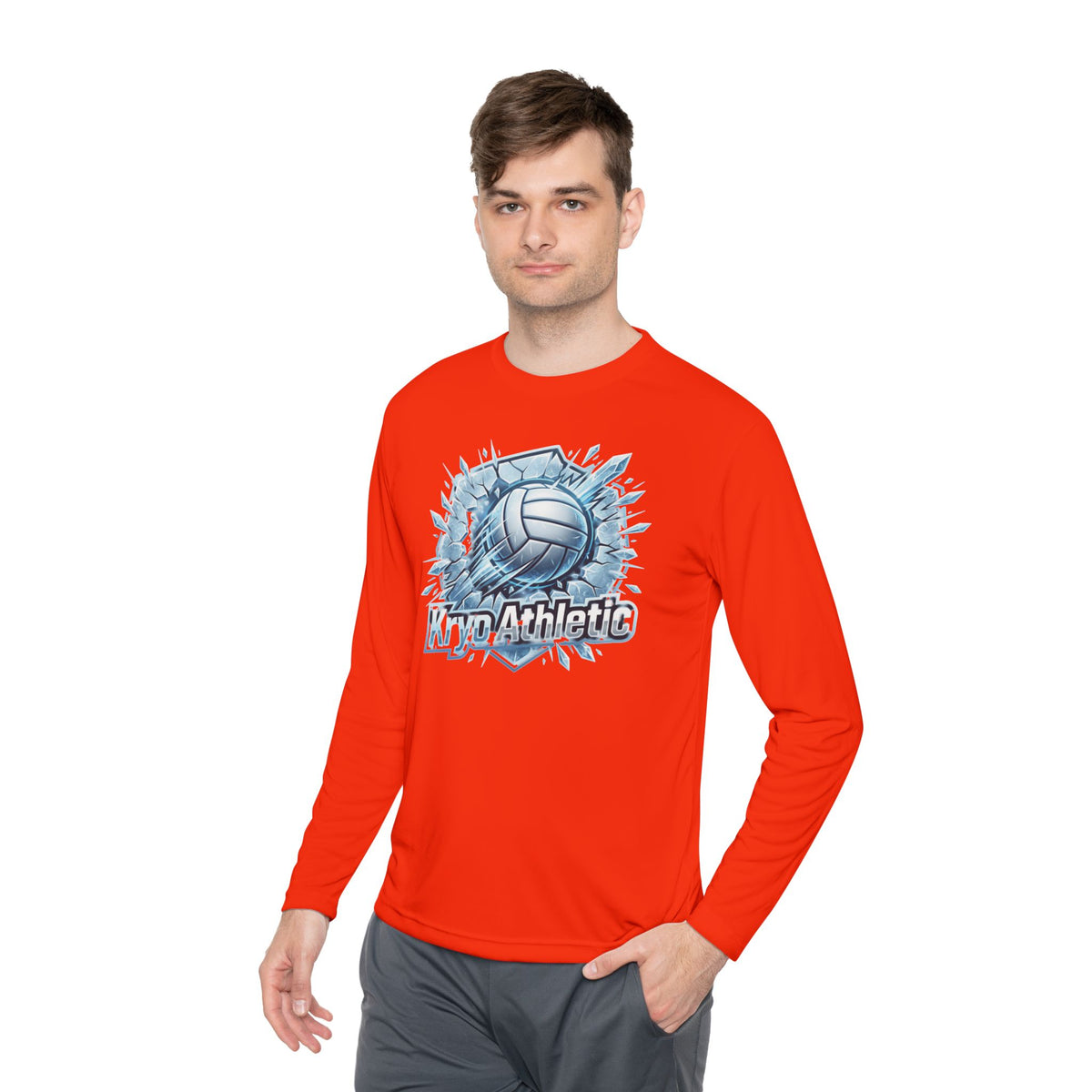 Volleyball Athlete Long Sleeve Tee — ‘Kyn Athletic’ Ice Burst Design