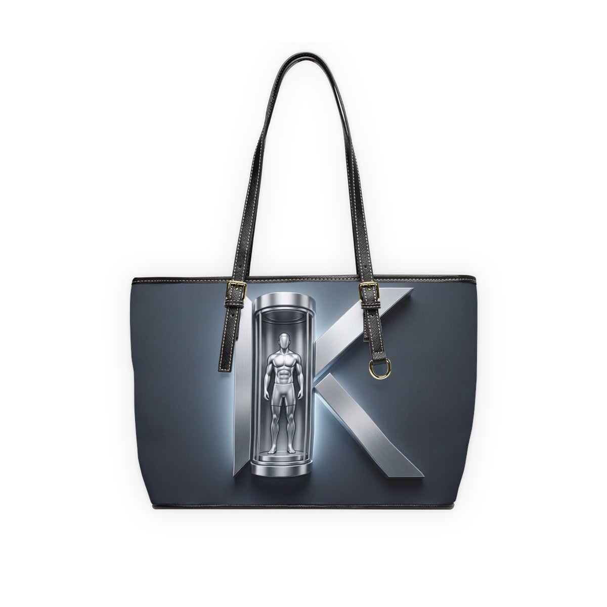 KRYO Athletic PU Leather Shoulder Bag — Metallic Cryotherapy Logo Tote
