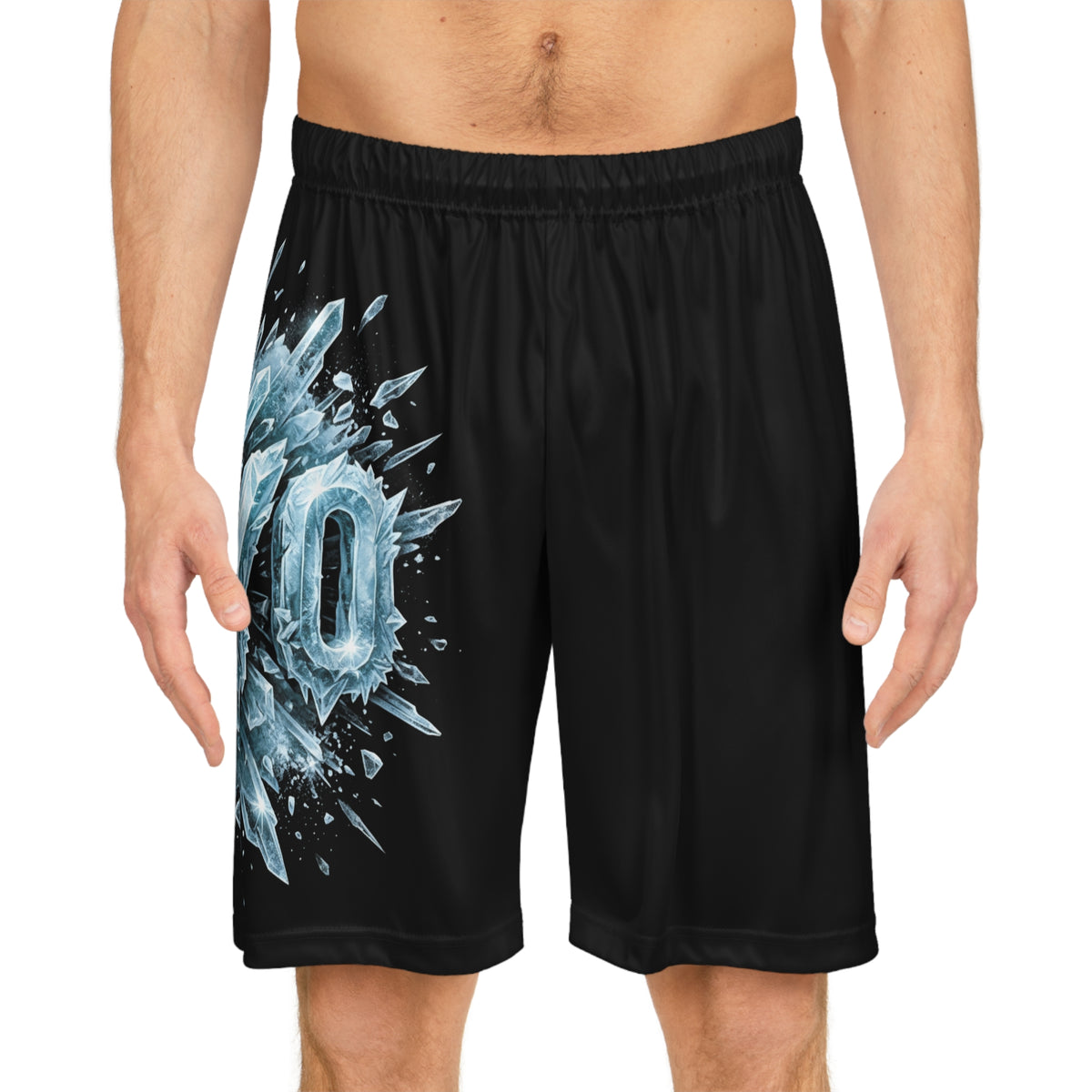 Ice Shard Basketball Shorts — KRYO Frozen Graphic Athletic Shorts