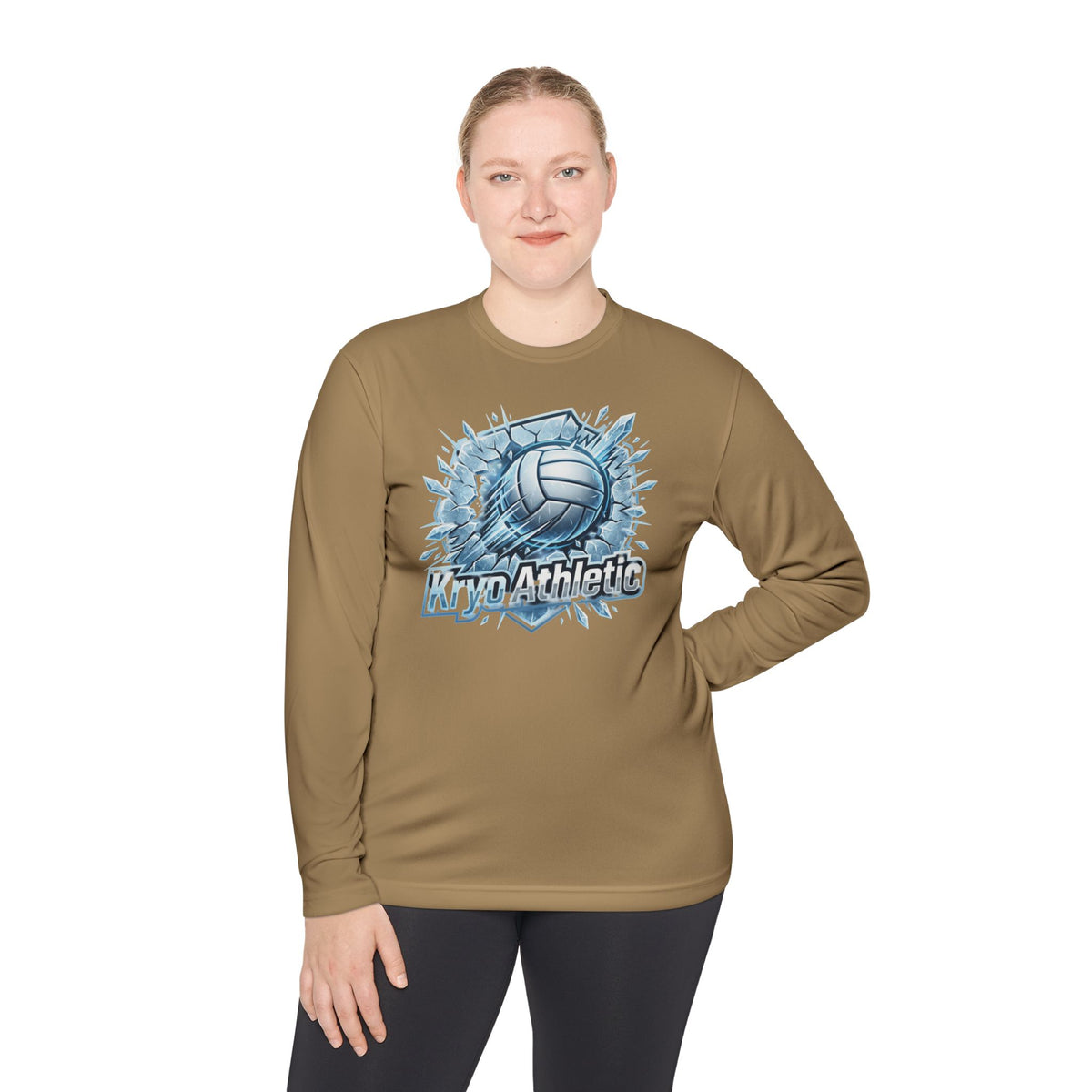 Volleyball Athlete Long Sleeve Tee — ‘Kyn Athletic’ Ice Burst Design