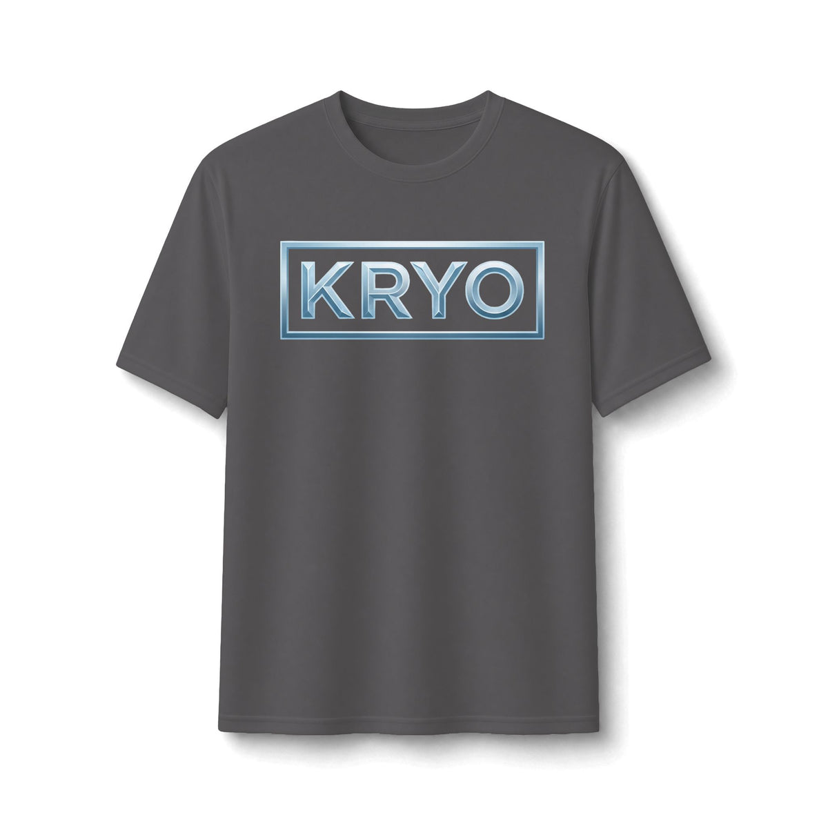 KRYO Blue Logo Performance Tee — Lightweight Athletic Shirt with Frosted Logo