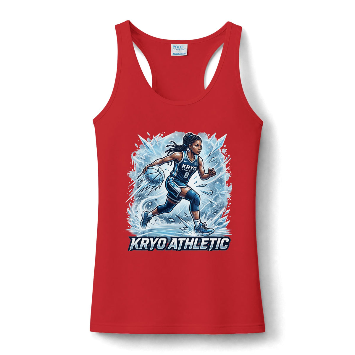 Kryo Athletic Women’s Performance Tank — ‘Kryo Athletic’ Ice-Action Sports Graphic
