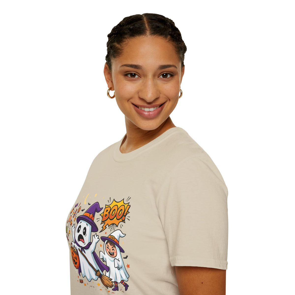 Halloween Ghost Kids T-Shirt — Cute Trick-or-Treat Boo Design