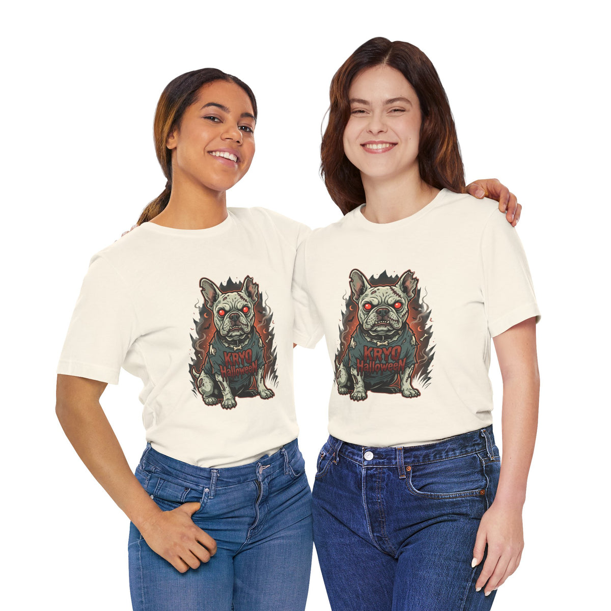 KRYO Halloween Zombie Dog T-Shirt — Creepy French Bulldog Graphic Tee