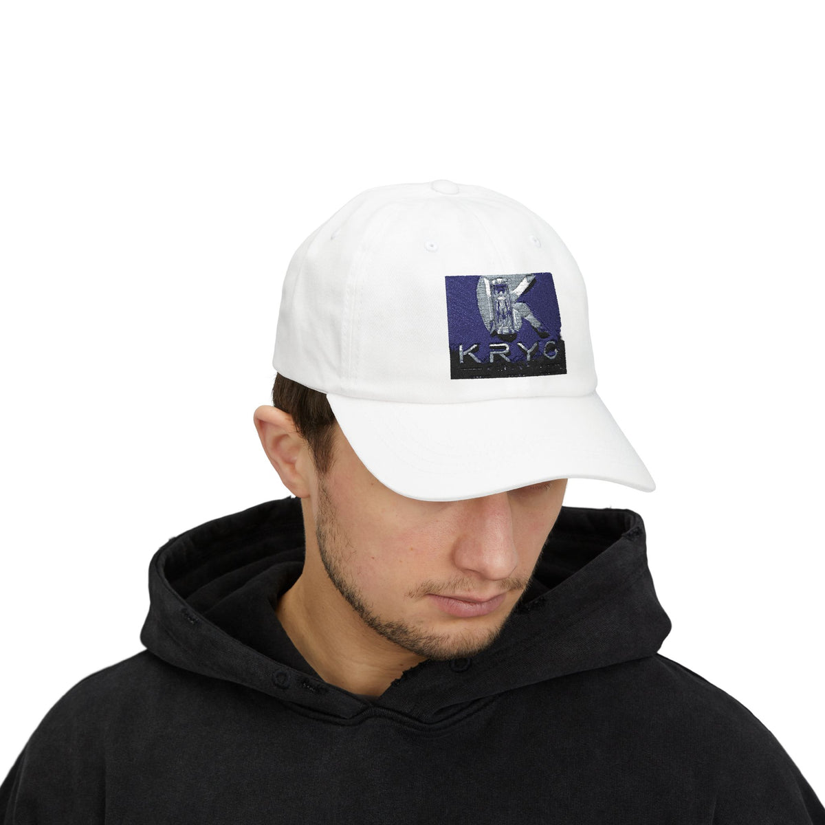KRYO Logo Dad Cap - Embroidered White Baseball Hat