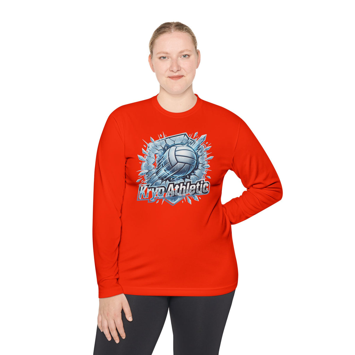Volleyball Athlete Long Sleeve Tee — ‘Kyn Athletic’ Ice Burst Design