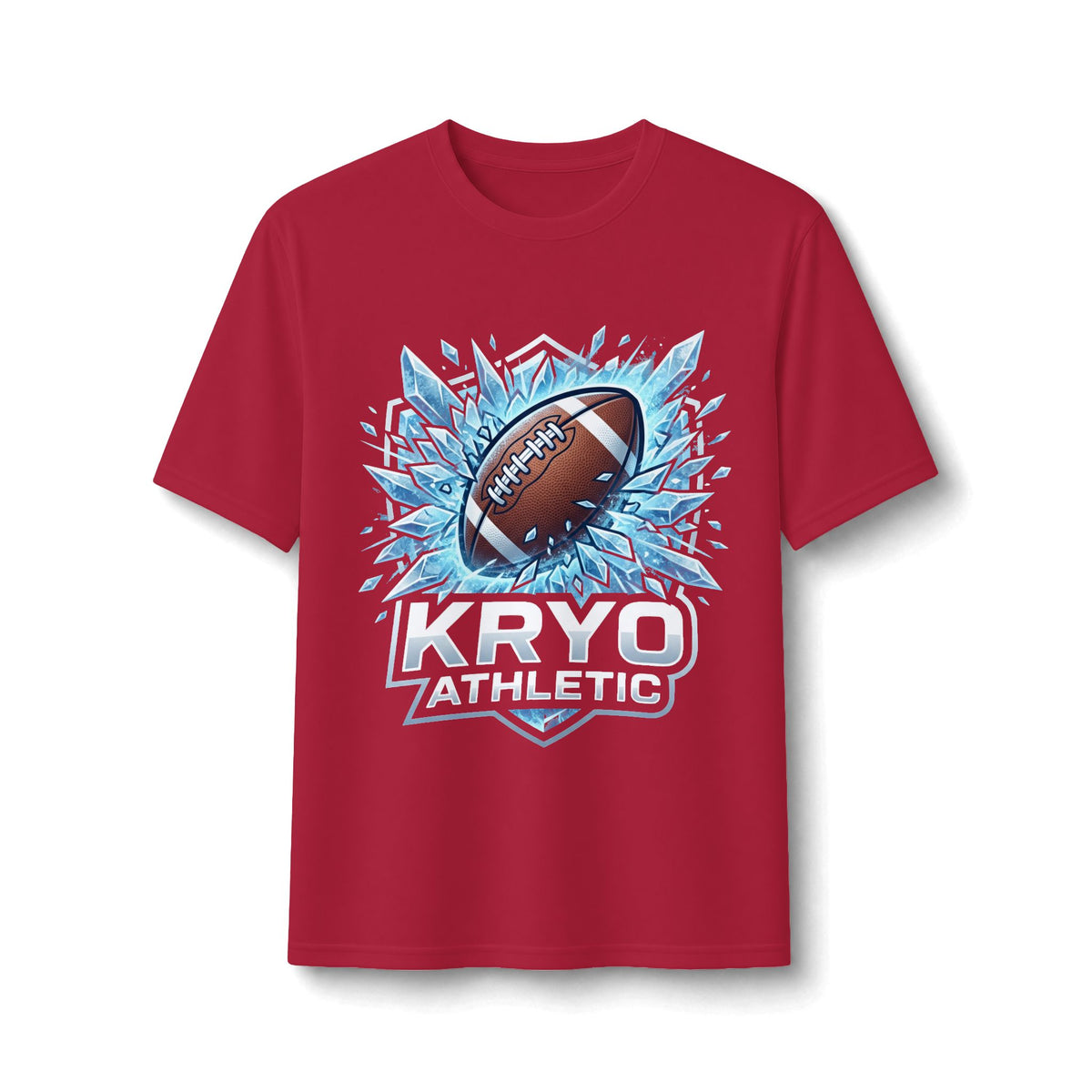 Football Burst Performance Tee — Kryo Athletic Graphic Shirt