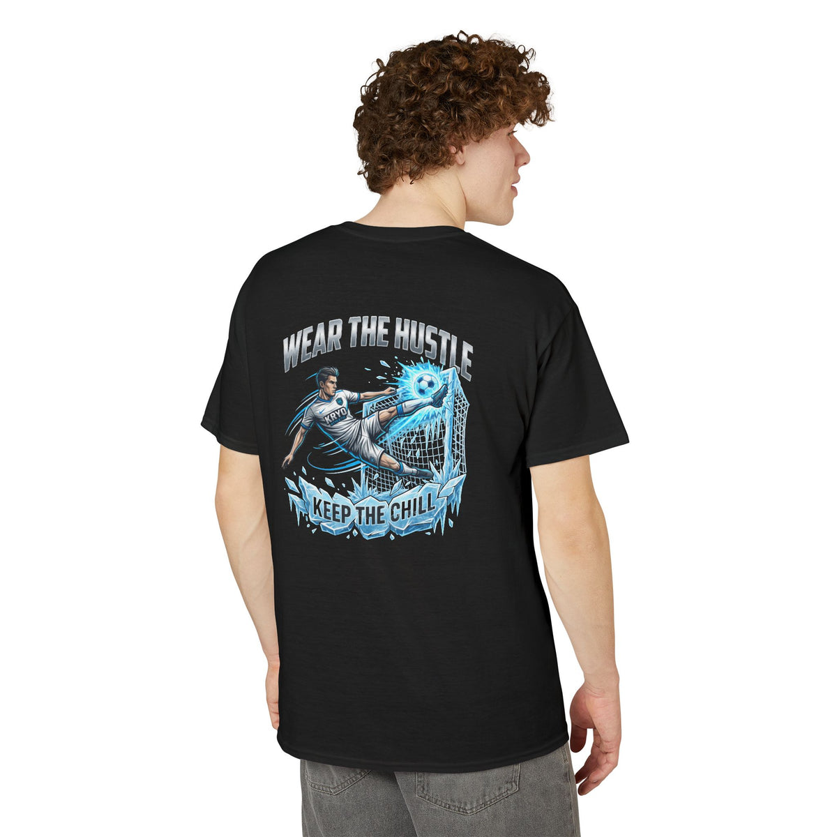 Kryo Soccer Wear The Hustle Soccer T-Shirt — "Keep The Goal" Motivational Graphic Tee