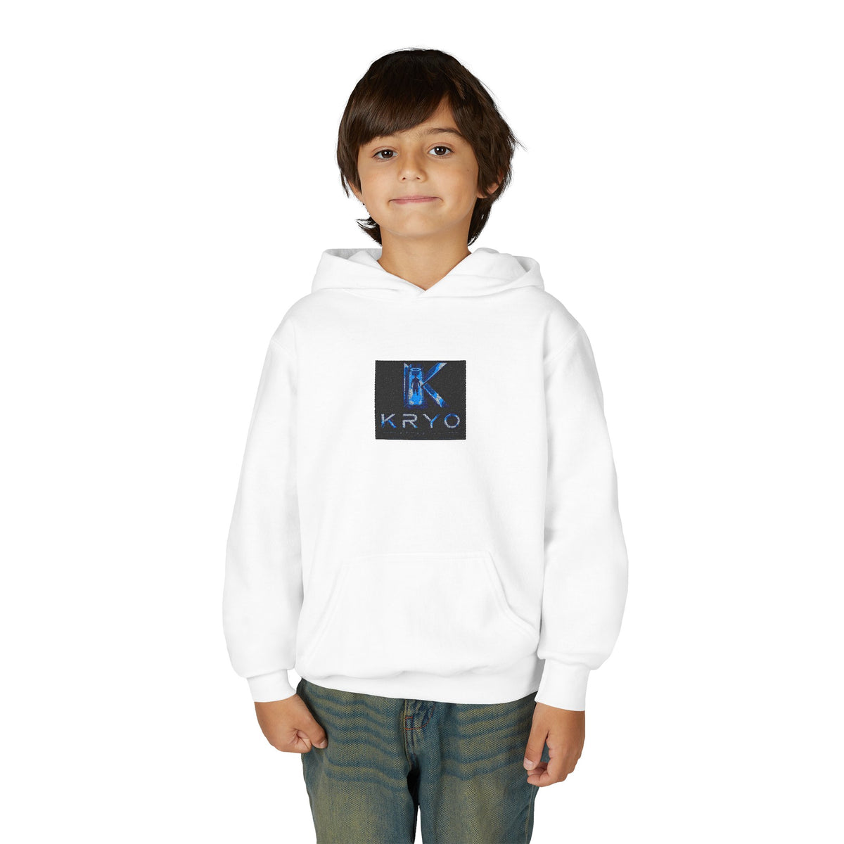 Youth Hoodie with KRYO Blue Logo — Cool Gamer Streetwear