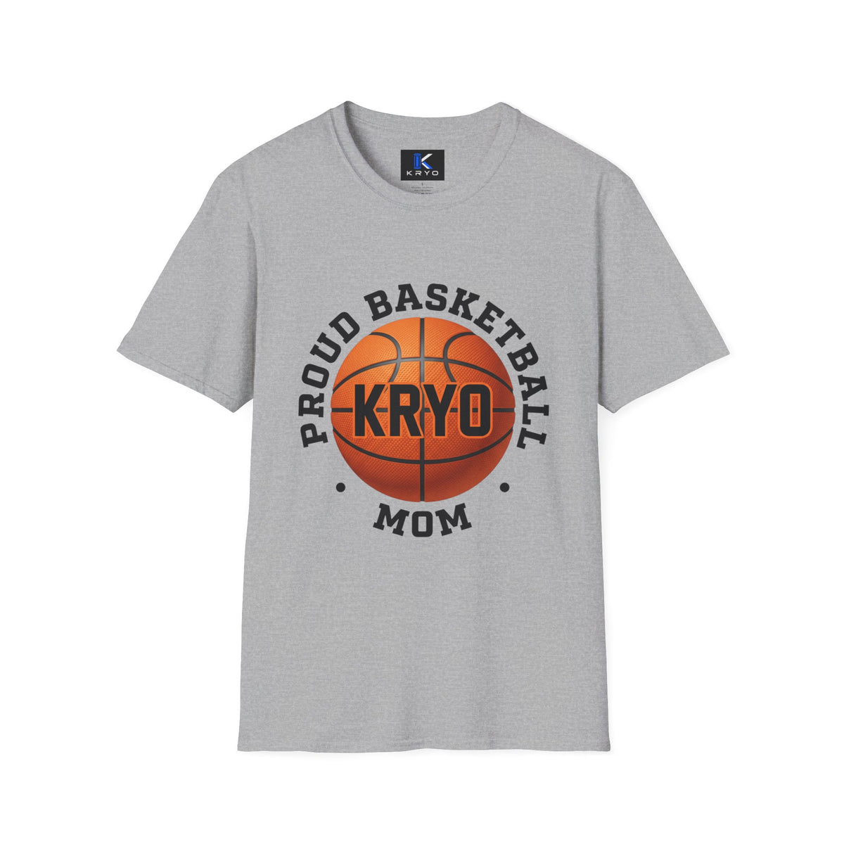 Proud Basketball Mom T-Shirt — Custom Name (KRYO) Basketball Tee
