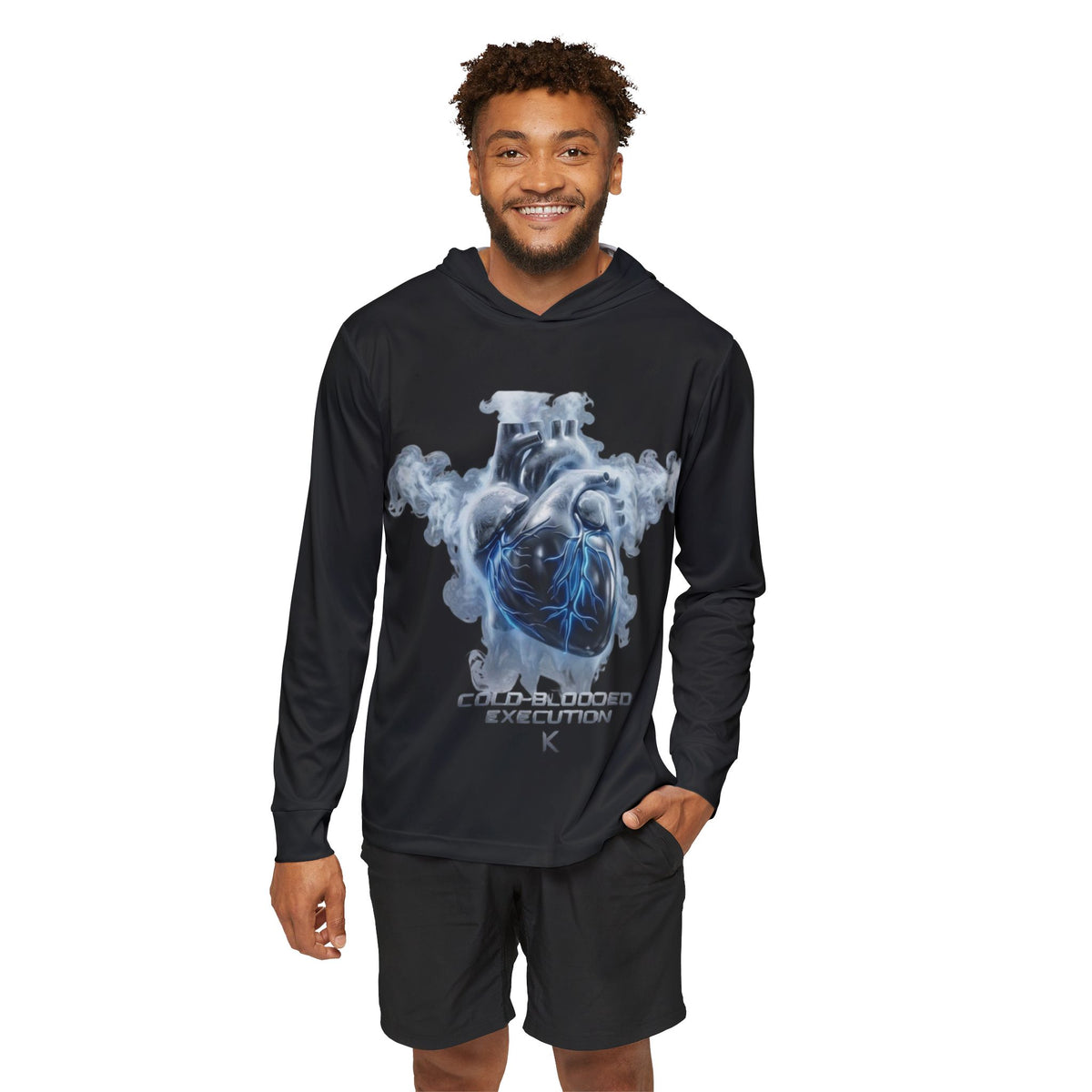 Kryo Performance Hoodie — 'Cold-Blooded Execution' Heart & Smoke Graphic