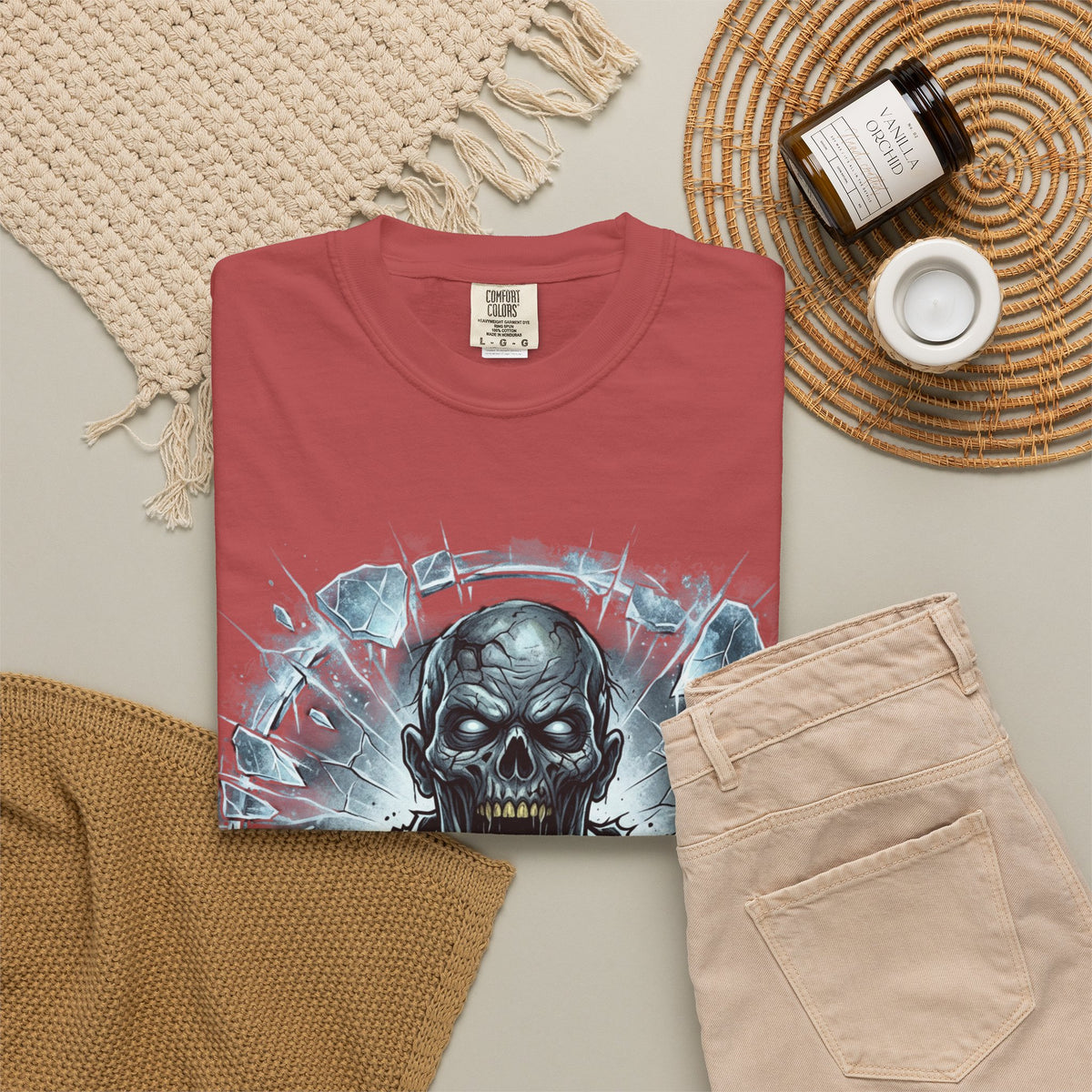 KRYO Skull Graphic T-Shirt — Horror Zombie Illustration Tee
