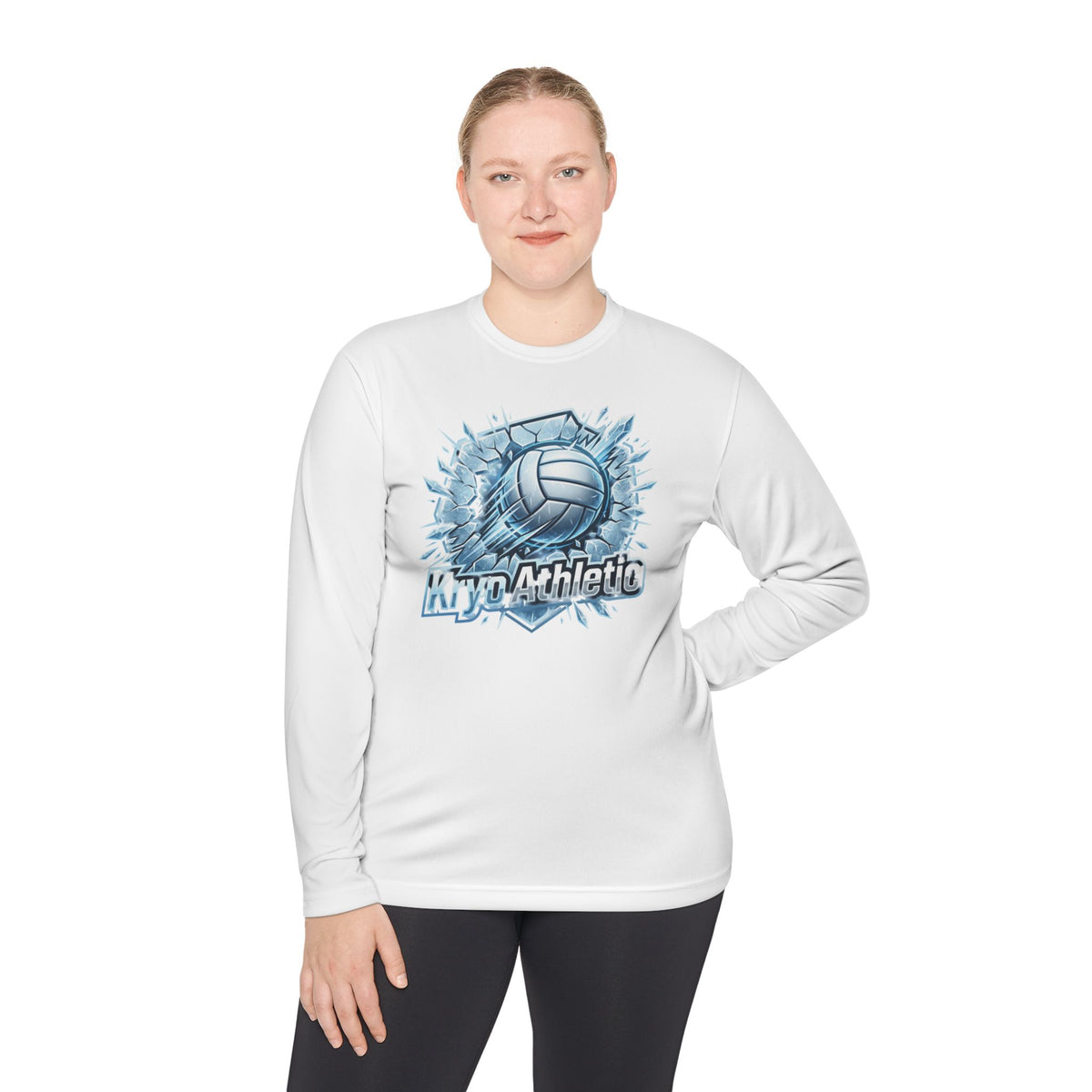 Volleyball Athlete Long Sleeve Tee — ‘Kyn Athletic’ Ice Burst Design