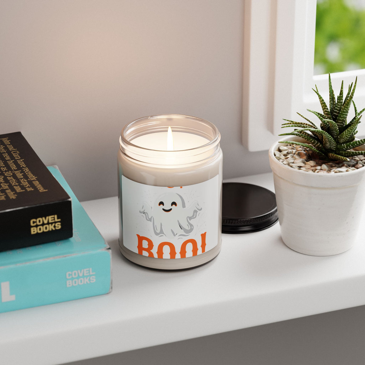 Kryo Halloween Soy Candle - 9oz "Boo!" Ghost Scented Candle
