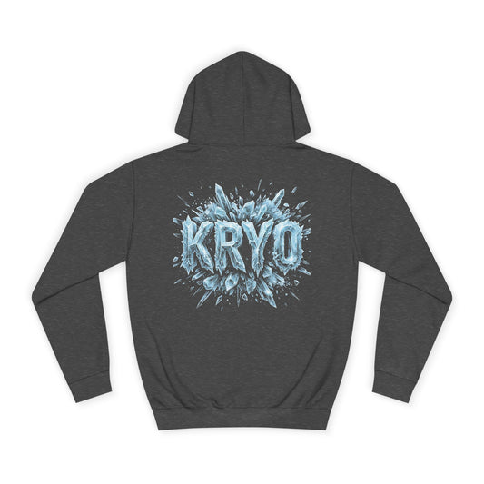 Ice Splash Hoodie — "KRYO" Graphic College Pullover