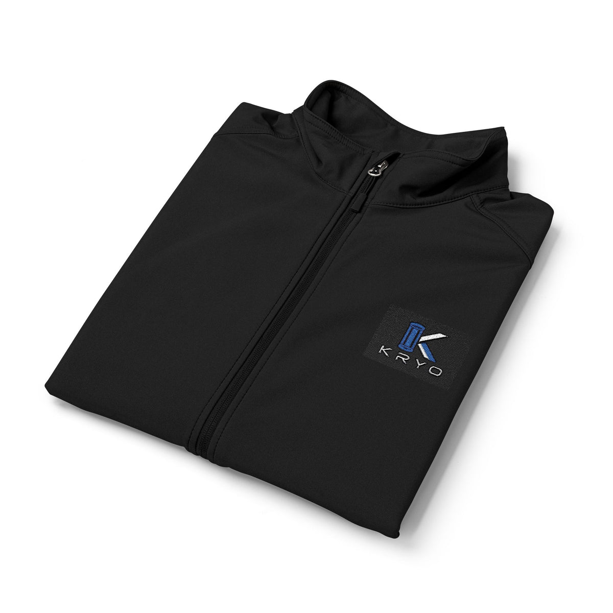 Men's Kryo Soft Shell Vest — Blue 'K' Logo Chest Patch, Windproof Layer for Casual & Workwear