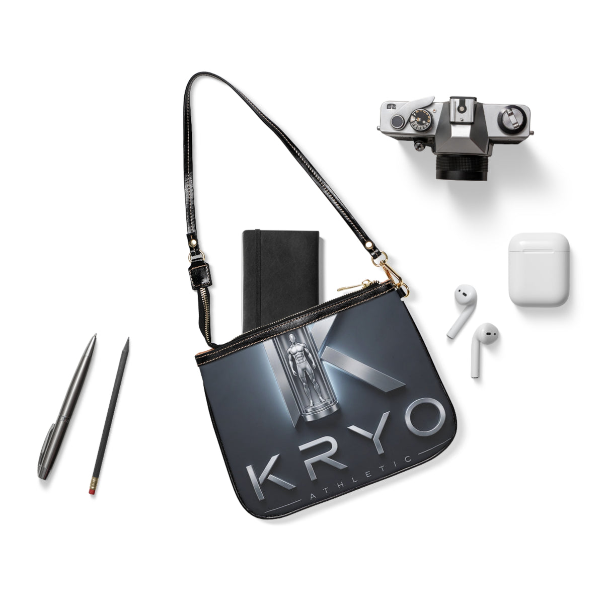 Kryo Athletic Small Shoulder Bag – Futuristic Cryotherapy Logo Purse