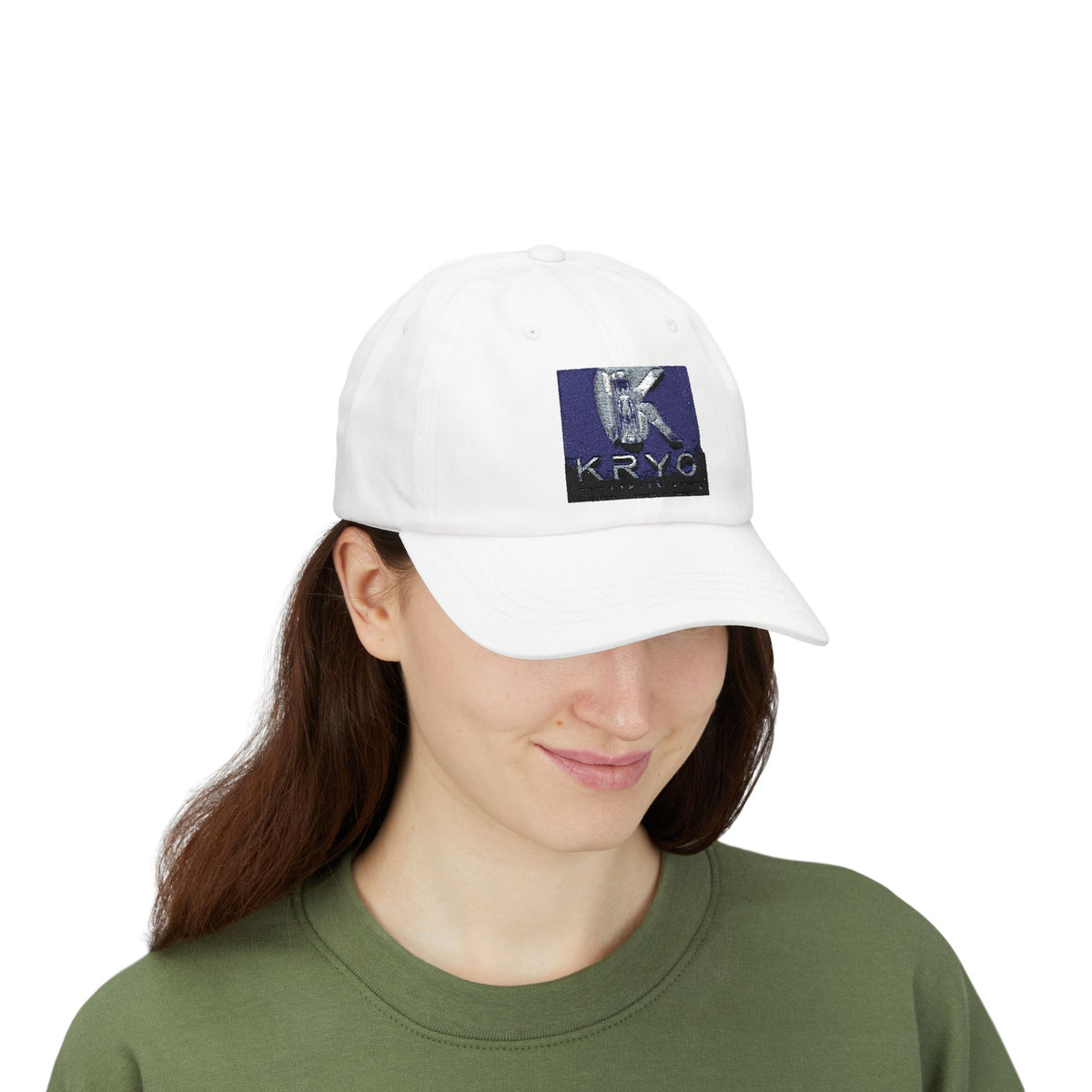 KRYO Logo Dad Cap - Embroidered White Baseball Hat