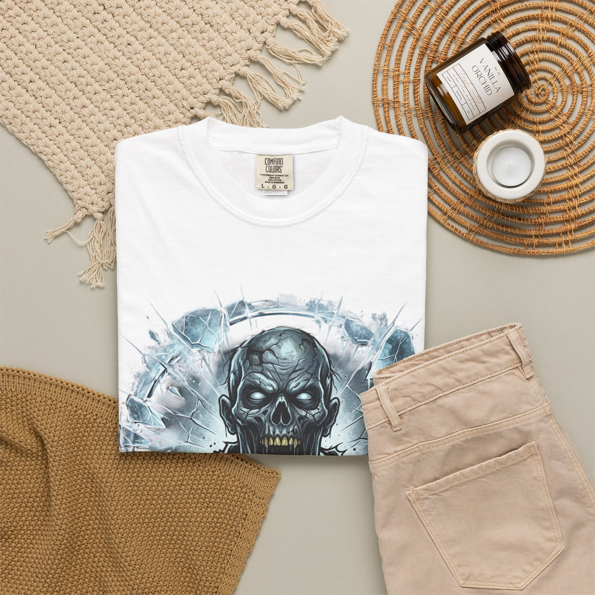 KRYO Skull Graphic T-Shirt — Horror Zombie Illustration Tee