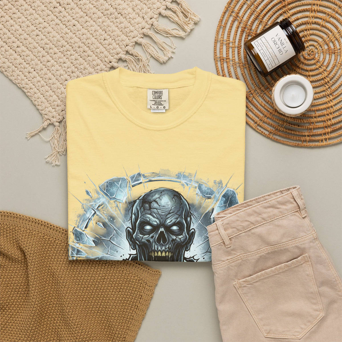 KRYO Skull Graphic T-Shirt — Horror Zombie Illustration Tee
