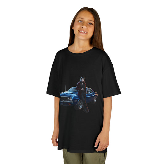 Kids Tee — Girl Racing Car Graphic Shirt for Young Automotive Fans