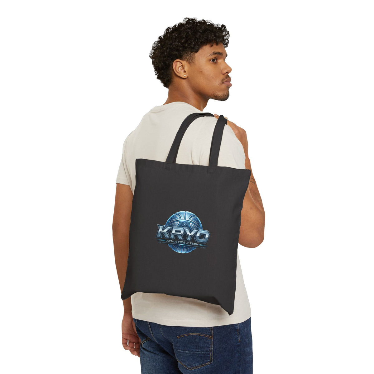 KRYO Sci‑Fi Emblem Cotton Canvas Tote — Logo Eco Shopper