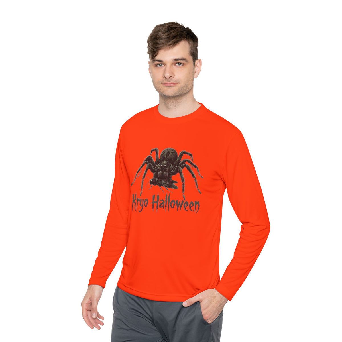 Halloween Spider Long Sleeve Tee — "Kryo Halloween" Graphic