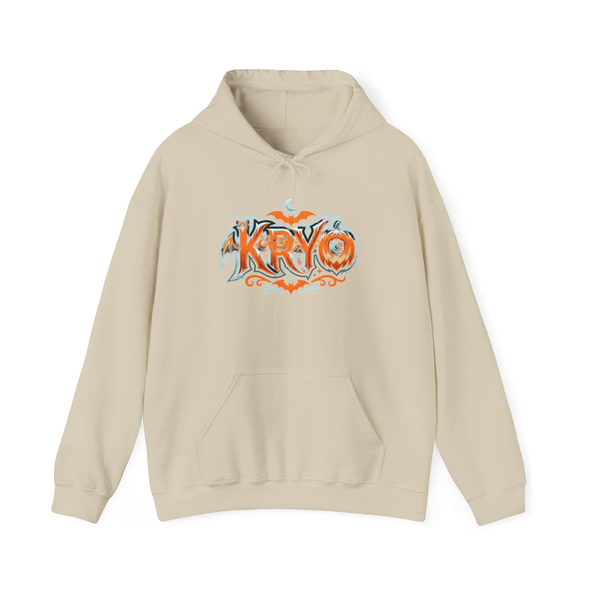 Kryo Graffiti Hoodie - Retro Orange Streetwear Pullover