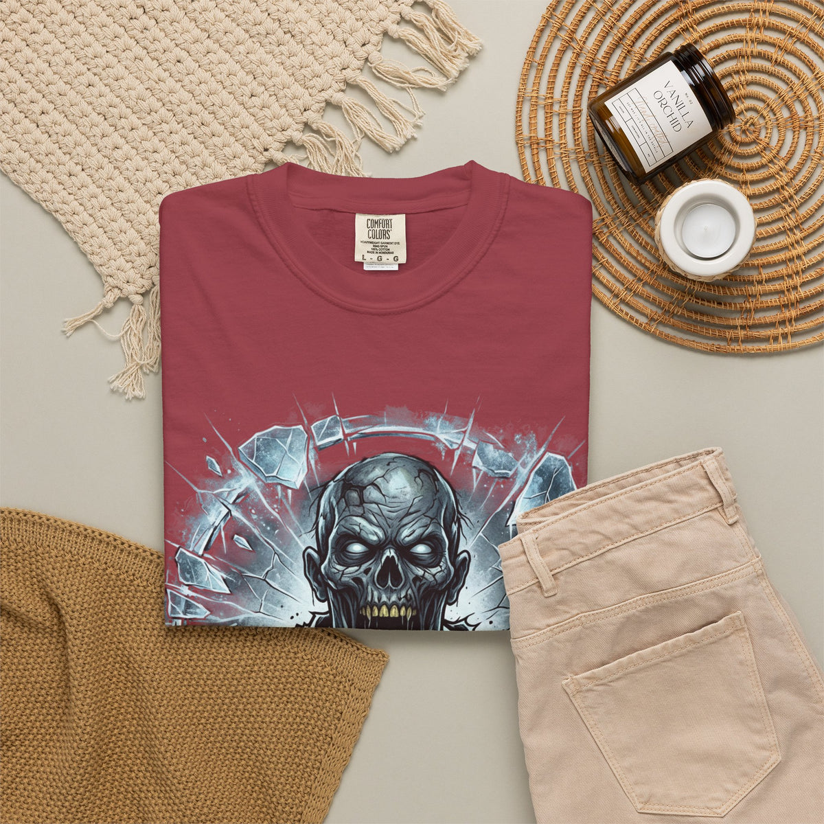 KRYO Skull Graphic T-Shirt — Horror Zombie Illustration Tee
