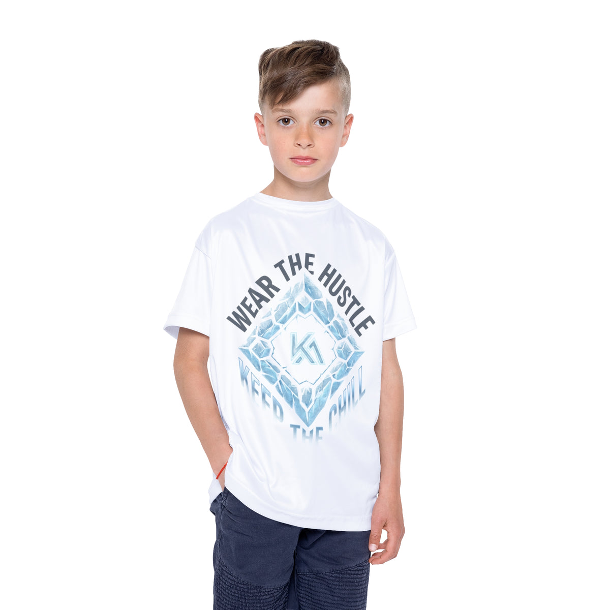 Kids Sports Jersey — Kryo Baseball "Wear The Hustle, Keep The Chill" Ice Diamond Graphic