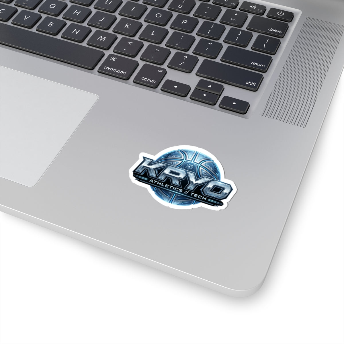 Kryo Athletics // Tech Logo Sticker — Metallic Blue Gaming & Sports Decal (Kiss-Cut)