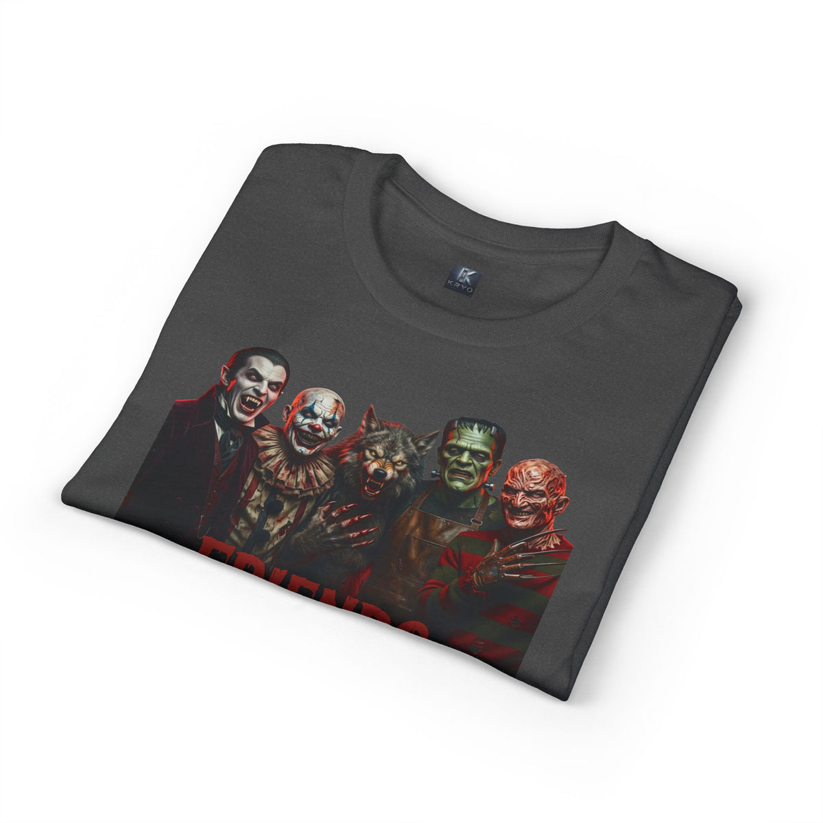 Kryo Horror Icons “Friends” T-Shirt – Vintage Killer Villains Halloween Tee