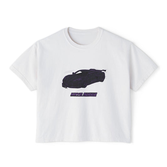 Classic Corvette Women's Boxy Tee – Vintage Car Silhouette Tee