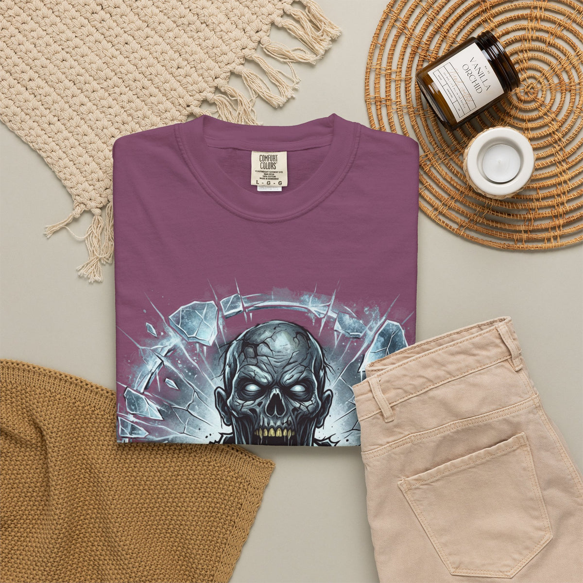 KRYO Skull Graphic T-Shirt — Horror Zombie Illustration Tee