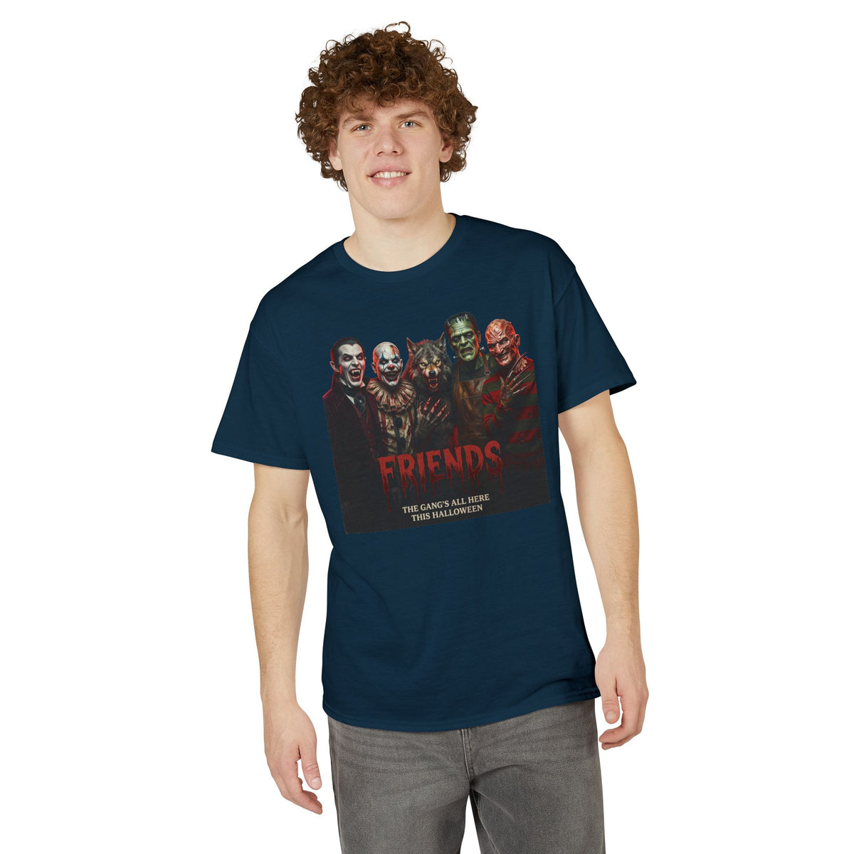 Kryo Horror Icons “Friends” T-Shirt – Vintage Killer Villains Halloween Tee