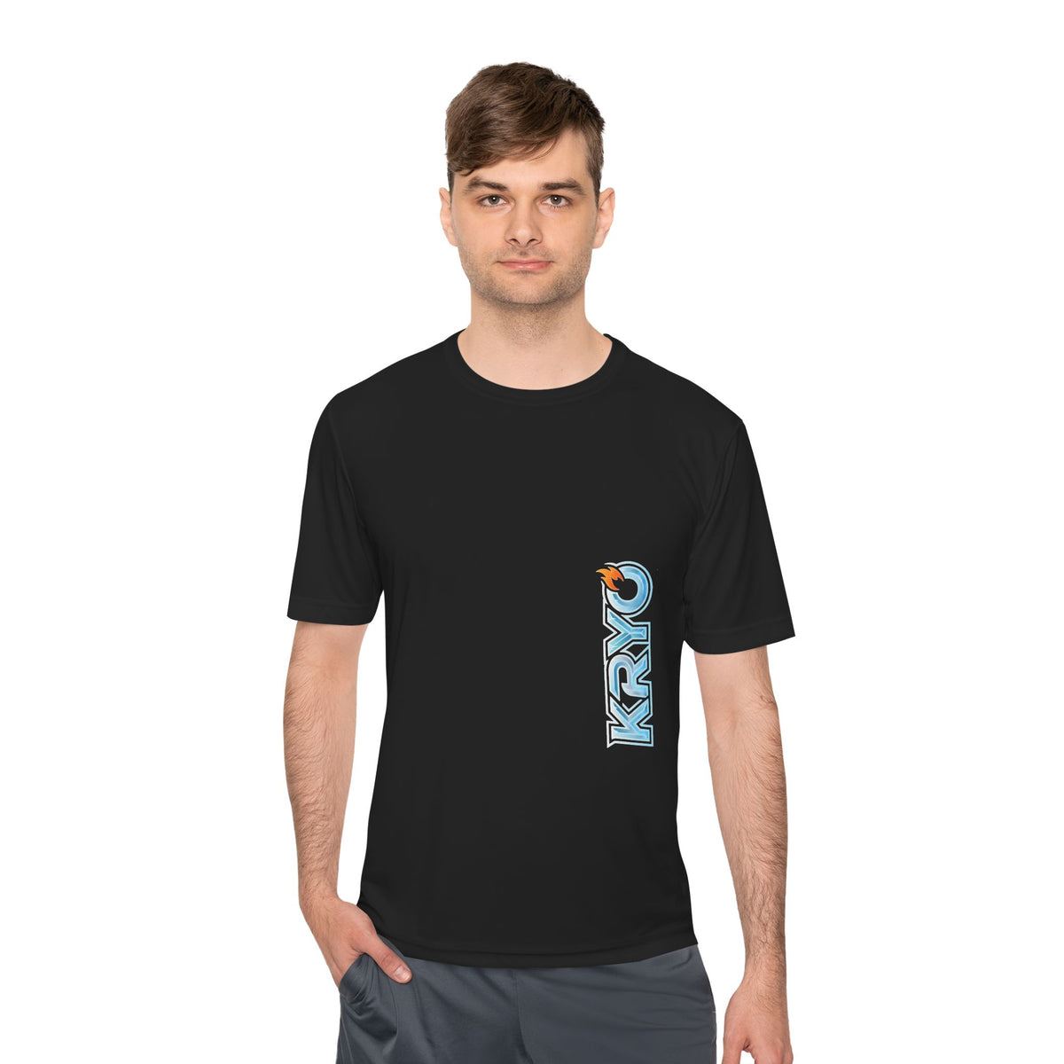 KRYO Workout Gear Vertical Logo Performance Tee