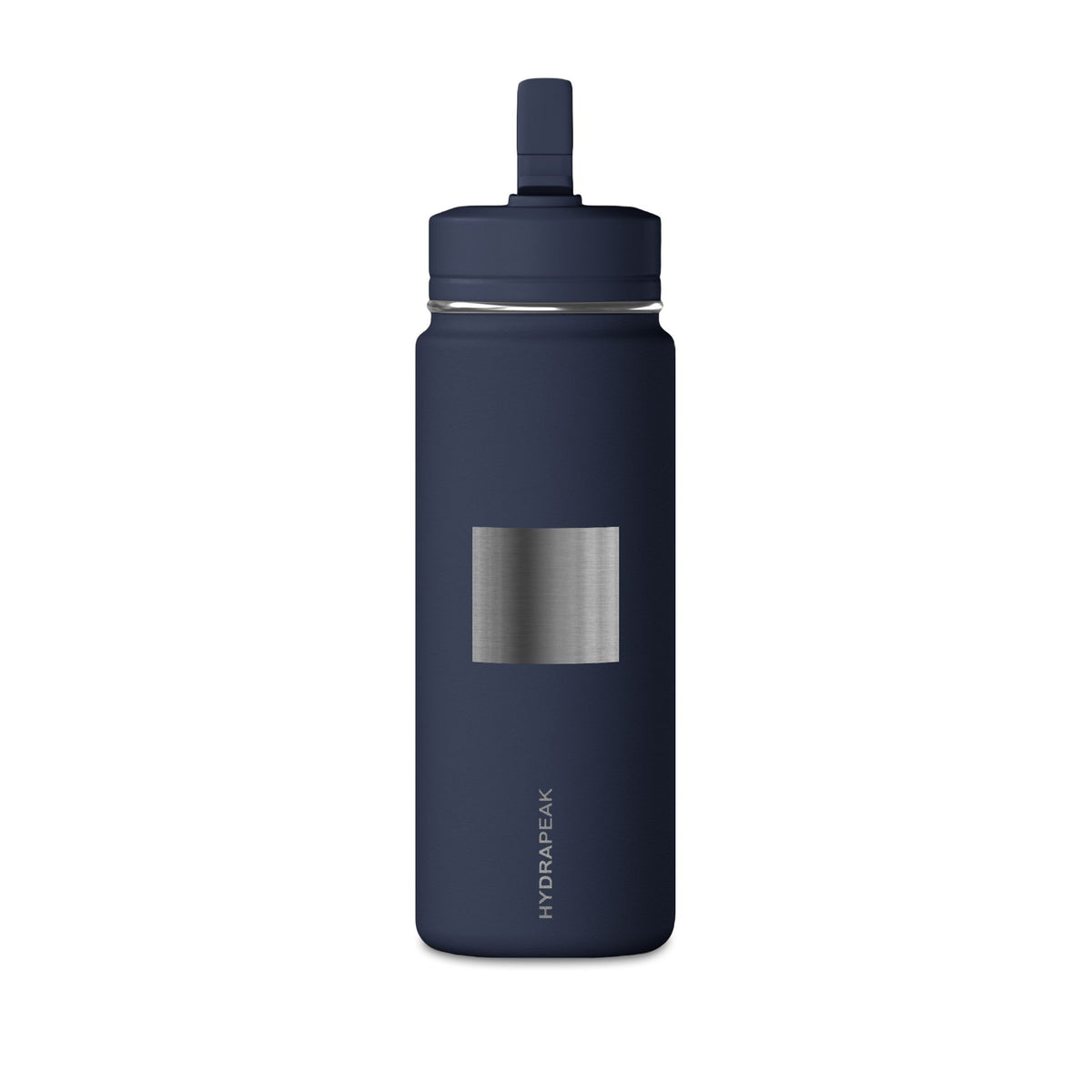 Kryo 20oz Mini Water Bottle — Minimal Metallic Square Stainless Straw Bottle