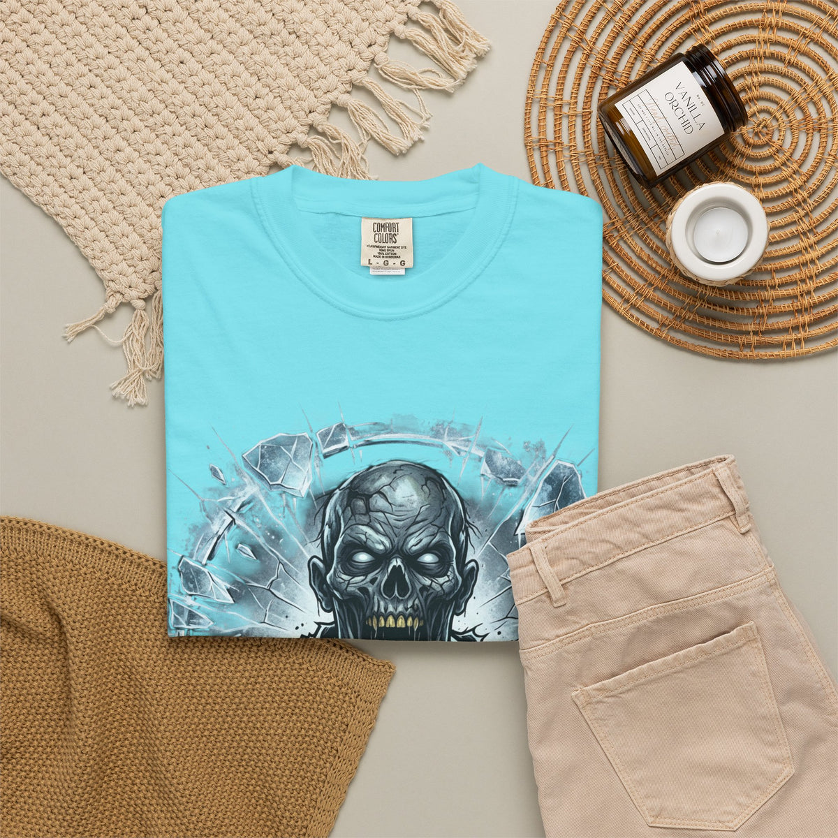 KRYO Skull Graphic T-Shirt — Horror Zombie Illustration Tee