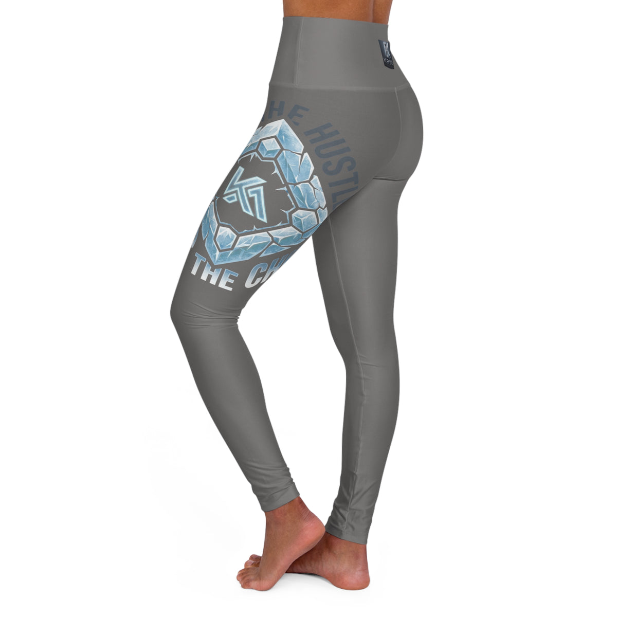 Kryo High-Waisted Yoga Leggings — 'Hustle & Chill' Ice Cube Graphic