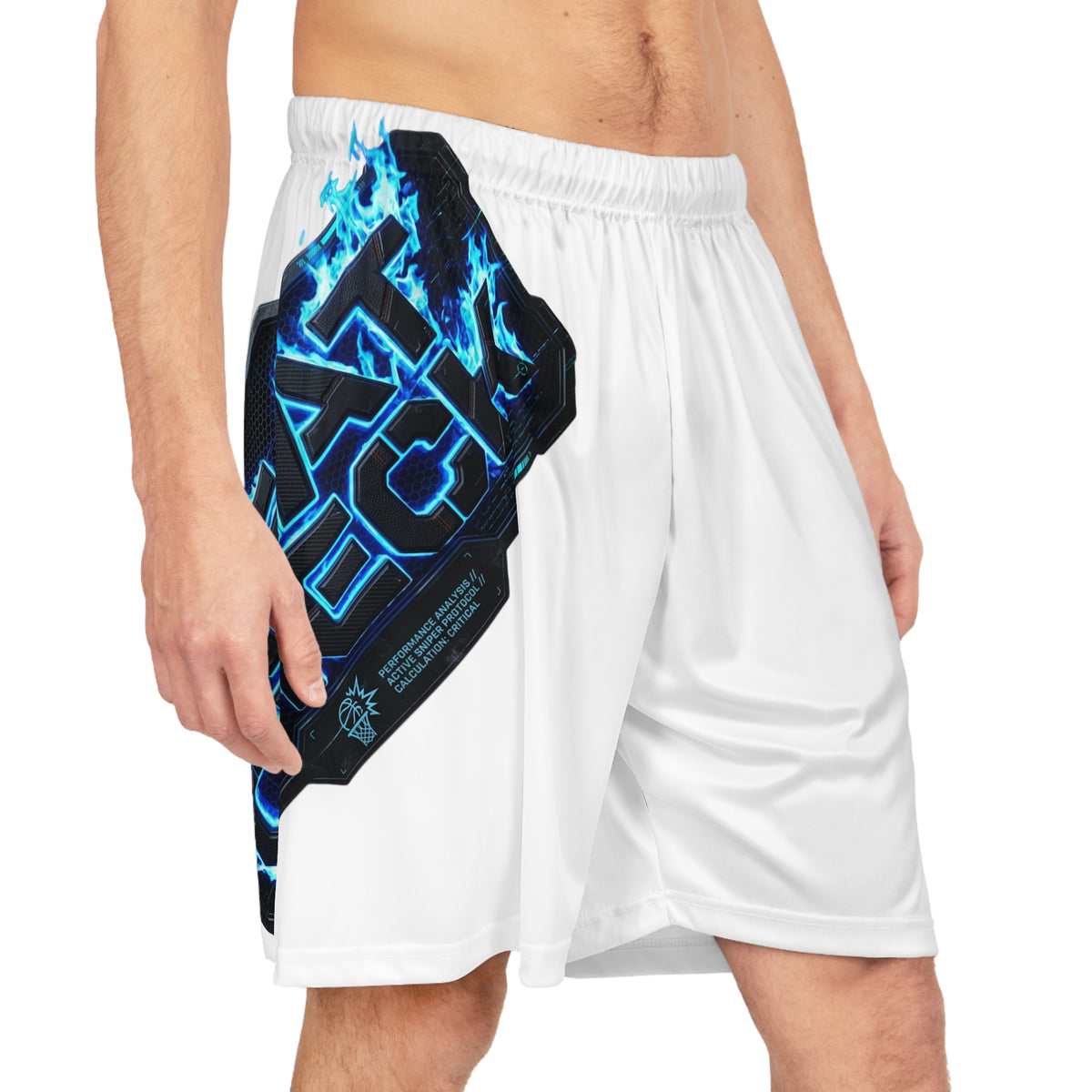 Kryo Heat Check Basketball Shorts — White AOP Athletic Shorts