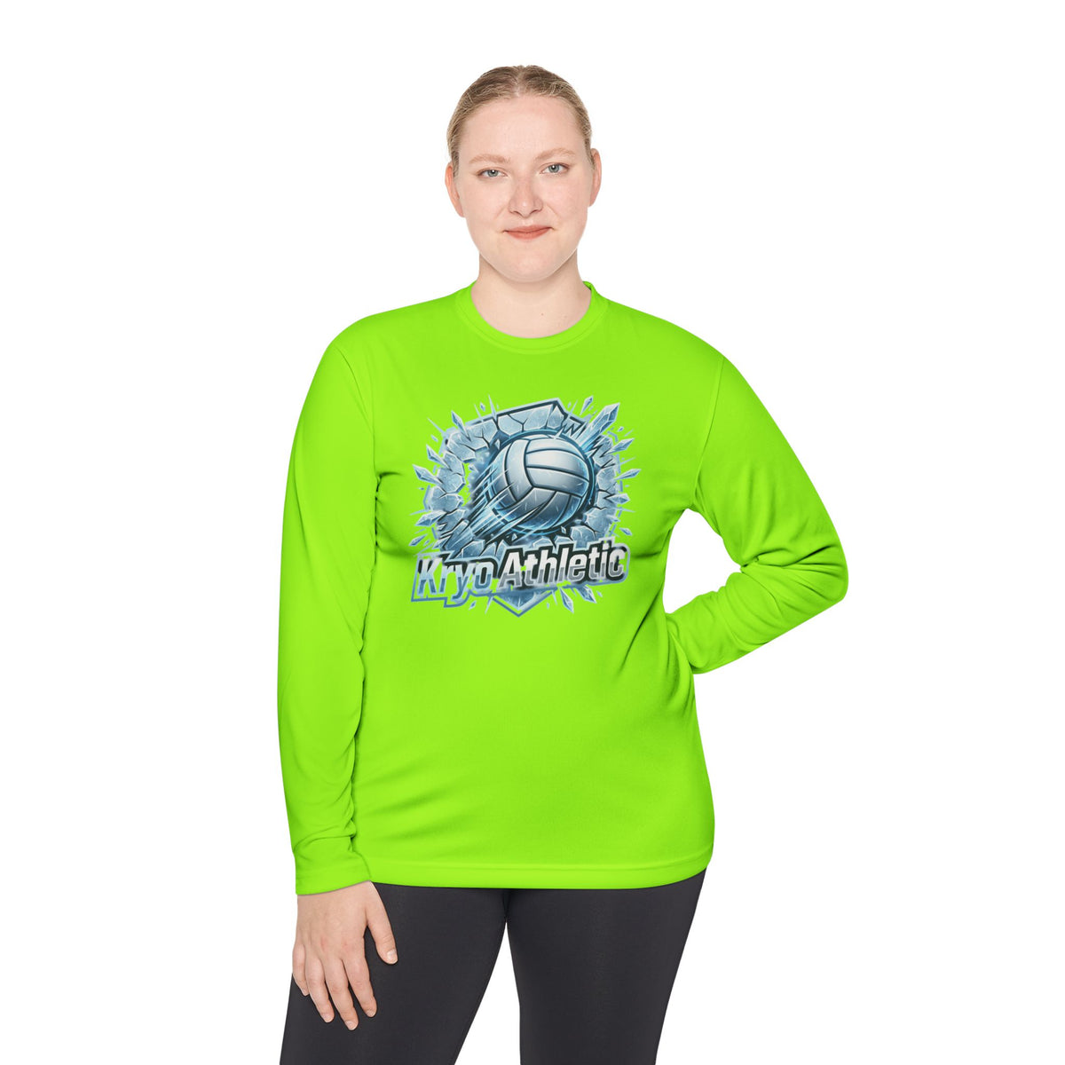 Volleyball Athlete Long Sleeve Tee — ‘Kyn Athletic’ Ice Burst Design