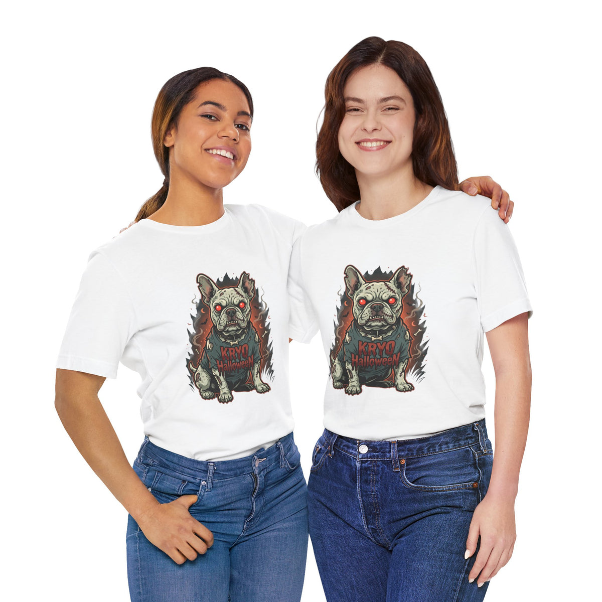KRYO Halloween Zombie Dog T-Shirt — Creepy French Bulldog Graphic Tee