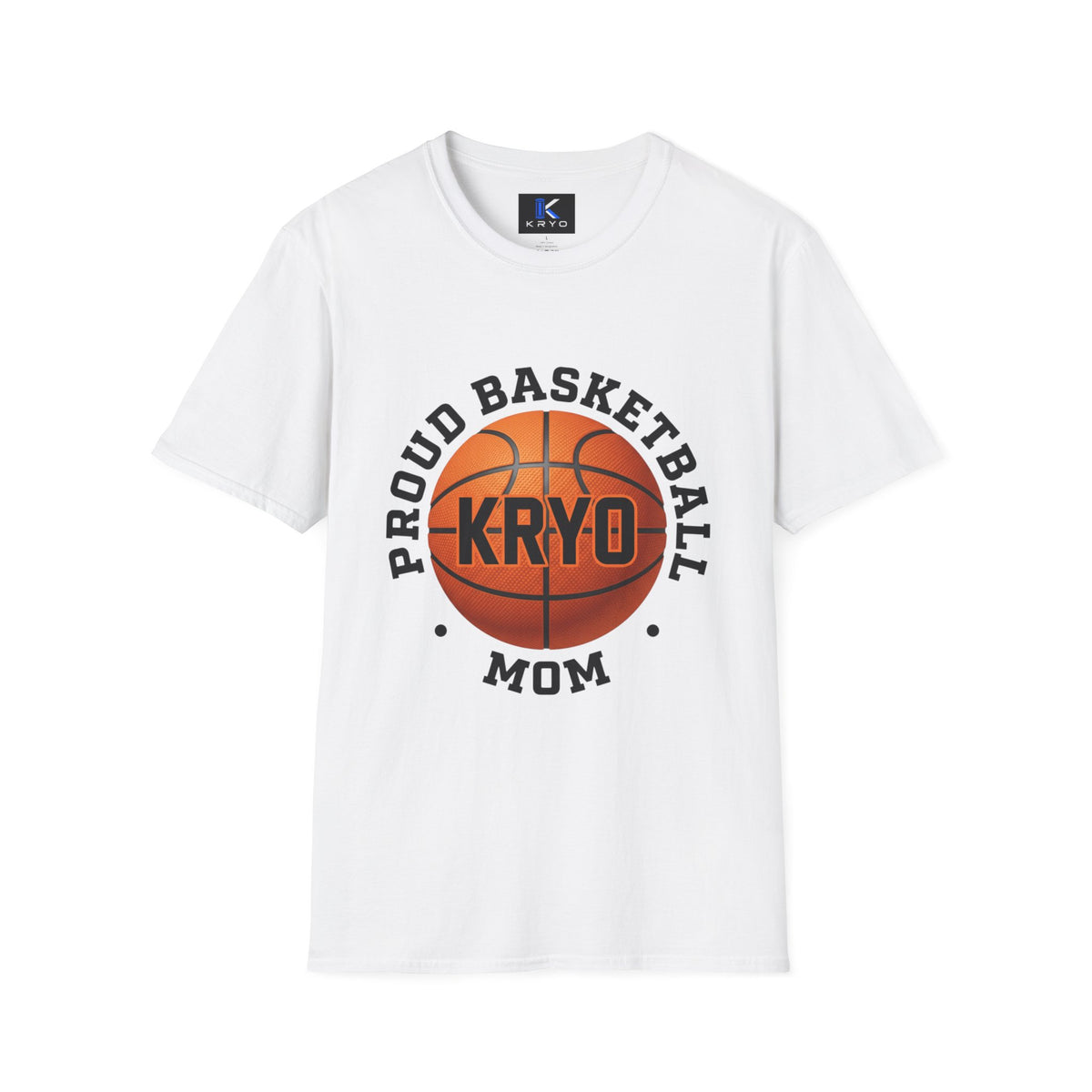 Proud Basketball Mom T-Shirt — Custom Name (KRYO) Basketball Tee