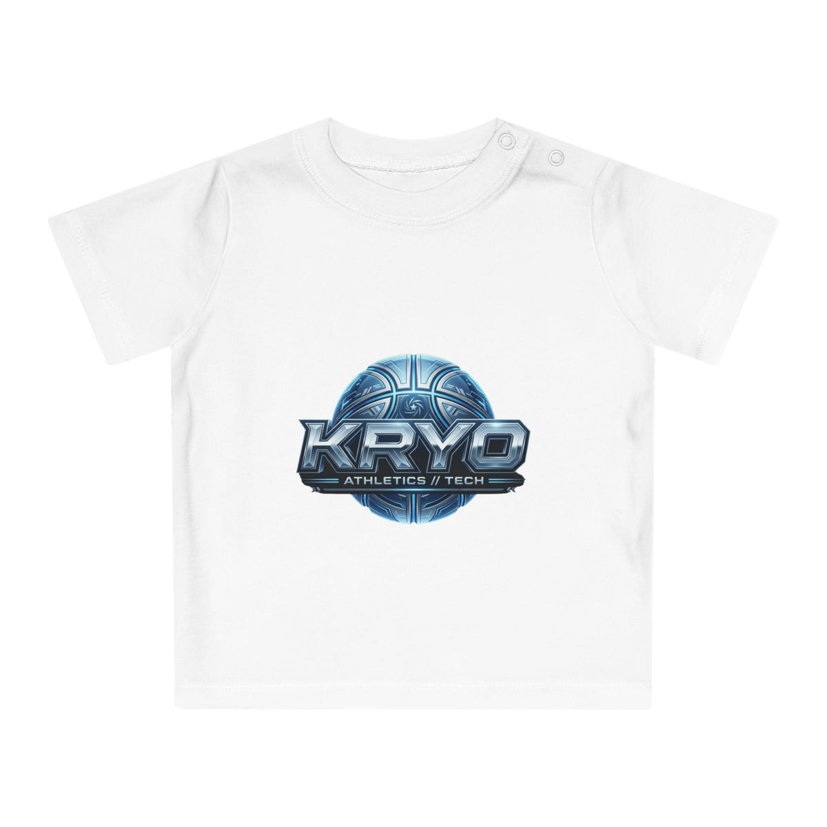 Baby T-Shirt — Kryo Athletics & Tech Logo Tee (Futuristic Sports Design)