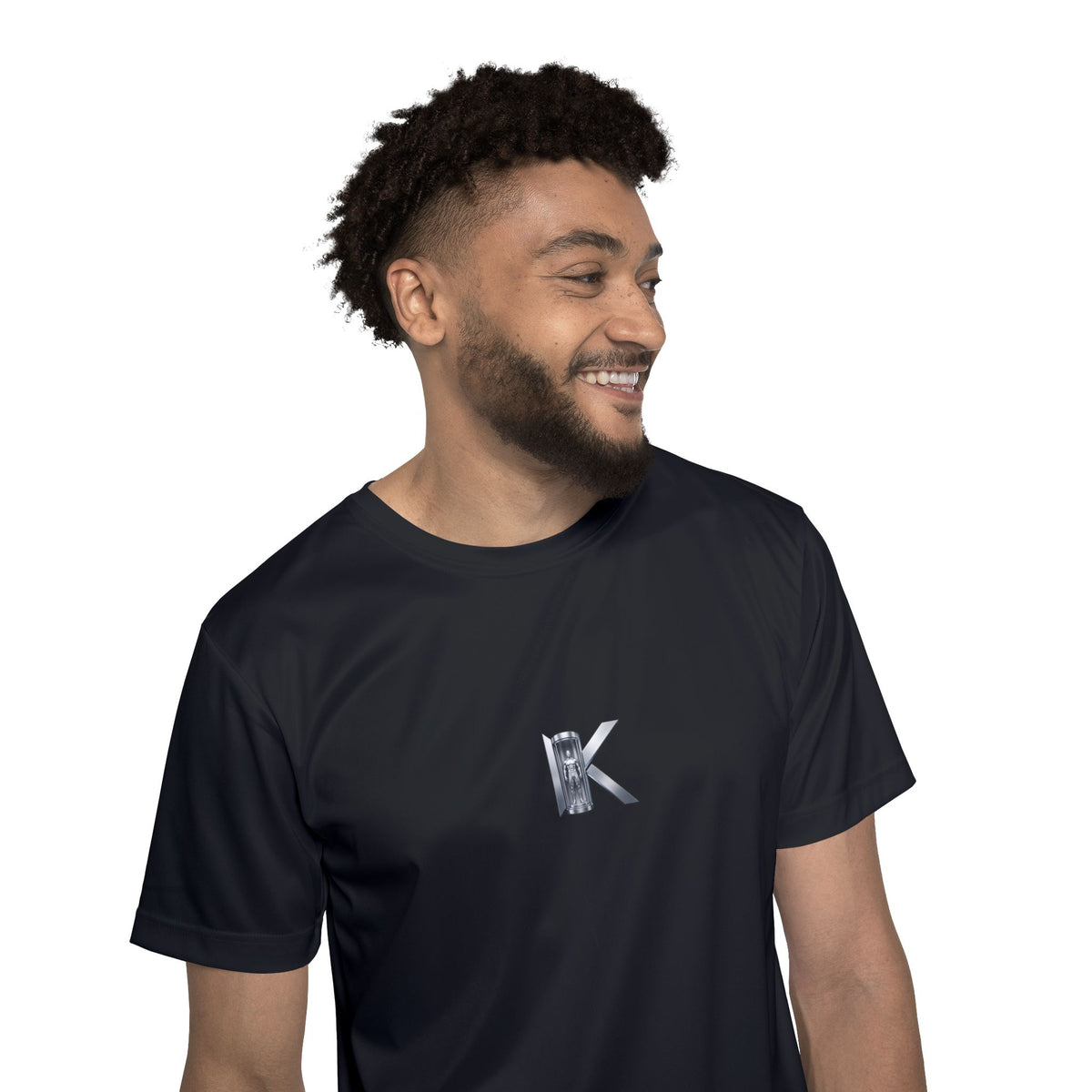 Kryo Men's Black 'Heat Check' Athletic Jersey — Electric Blue Sports Tee