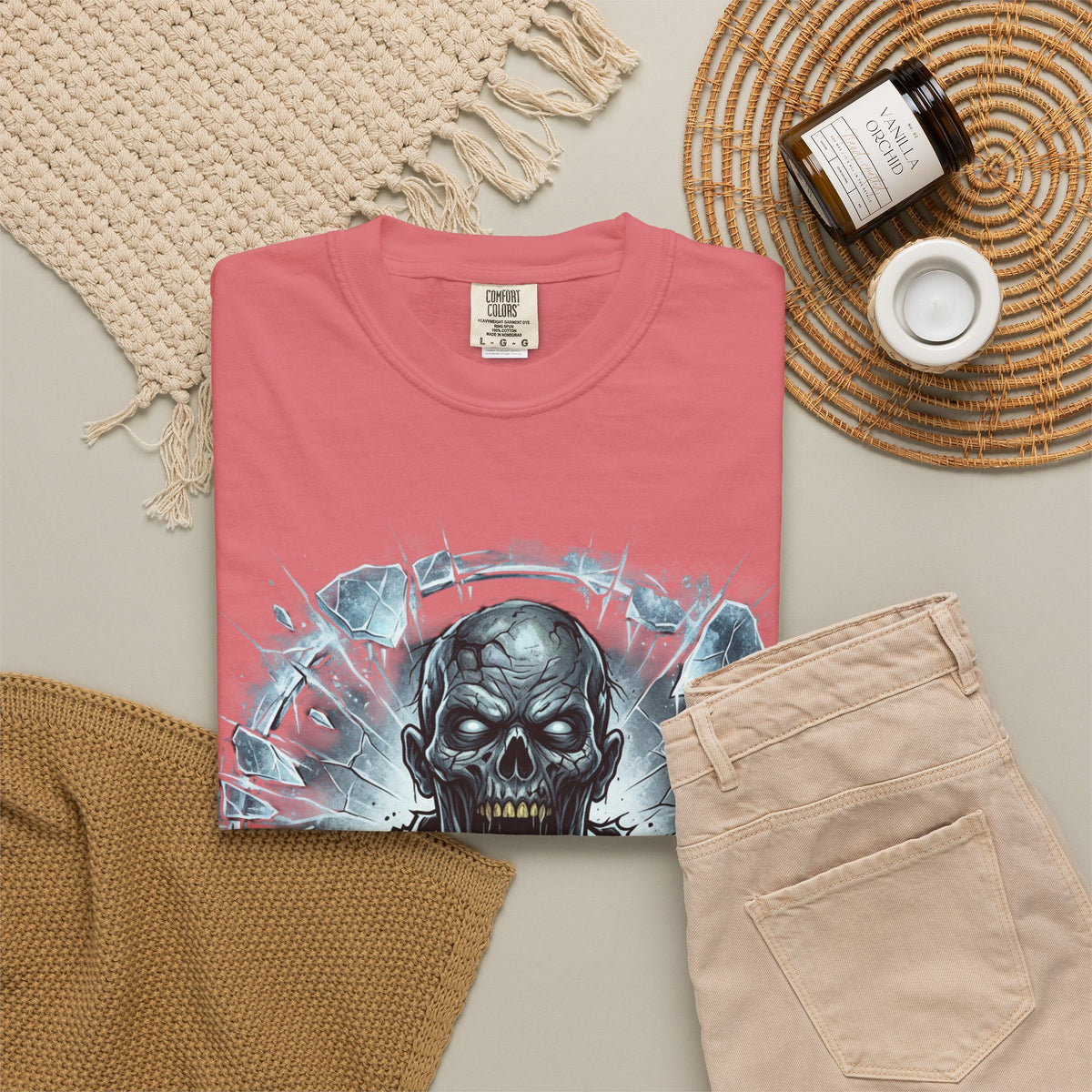 KRYO Skull Graphic T-Shirt — Horror Zombie Illustration Tee