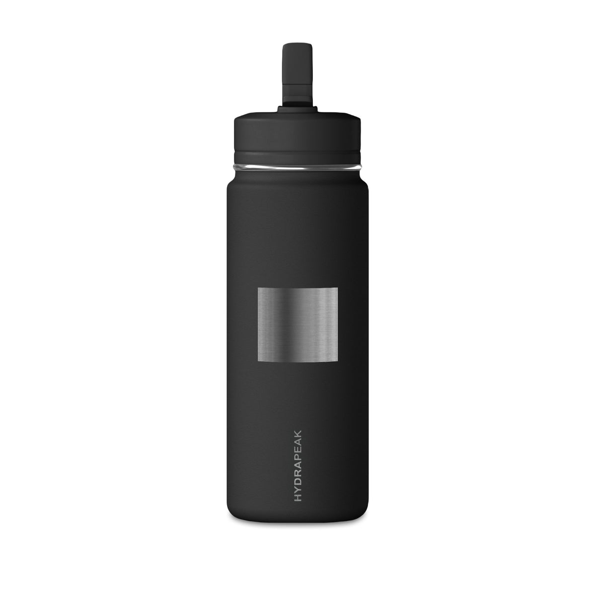 Kryo 20oz Mini Water Bottle — Minimal Metallic Square Stainless Straw Bottle