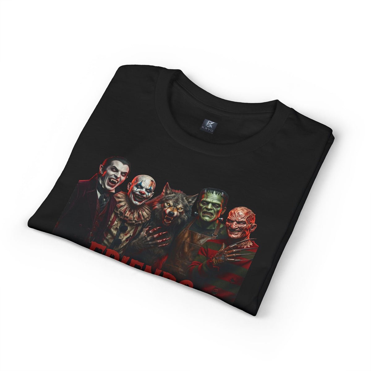 Kryo Horror Icons “Friends” T-Shirt – Vintage Killer Villains Halloween Tee